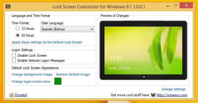 windows 8 default lock screen