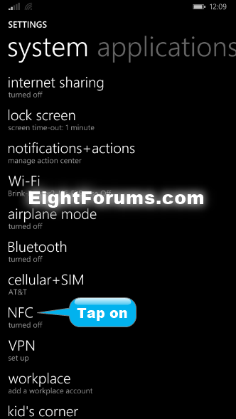 Windows Phone 8 And 8 1 Nfc Turn On Or Off Windows 8 Help Forums