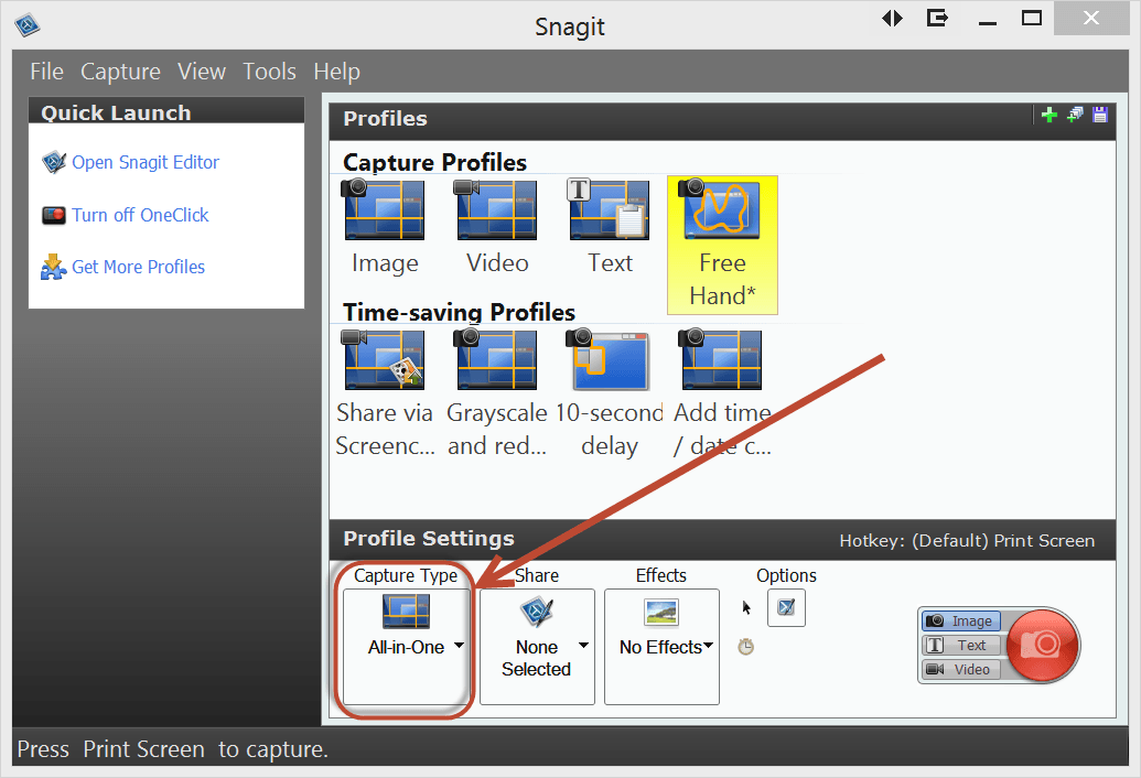 Stop Snagit Editor Popping up When Snipping Tool Captures an