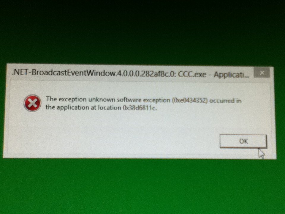 Solved - The exception unknown software exception... | Windows 8 Help