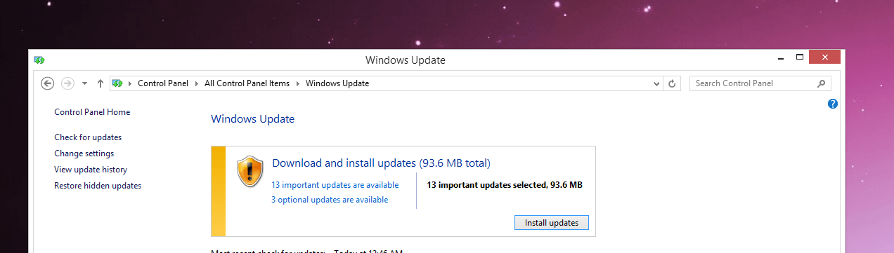 Solved - Windows 8.1 Update window freezes trying to update 