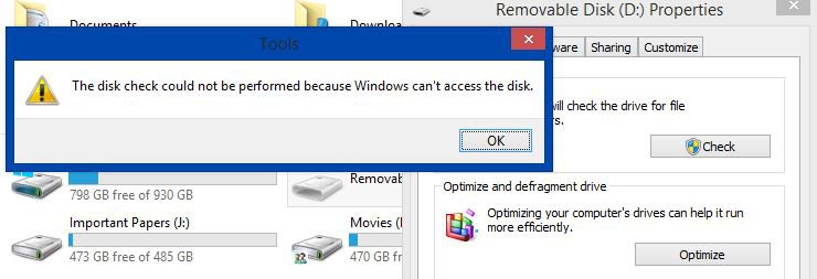 cannot open volume for direct access flashdisk