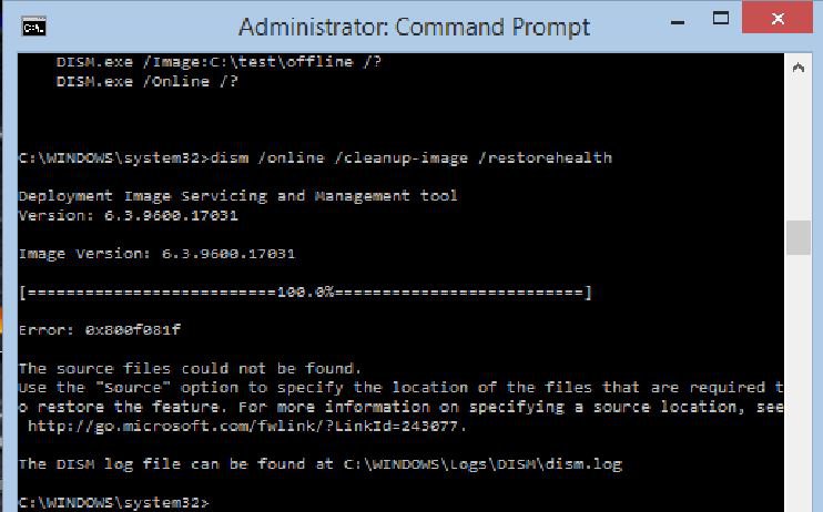 Solved - Scannow and Dism restorehealth problem | Windows 8 Help 
